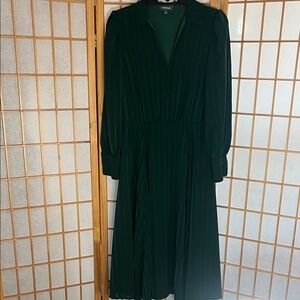 Modcloth Elegant Dark Green Long Sleeve Dress